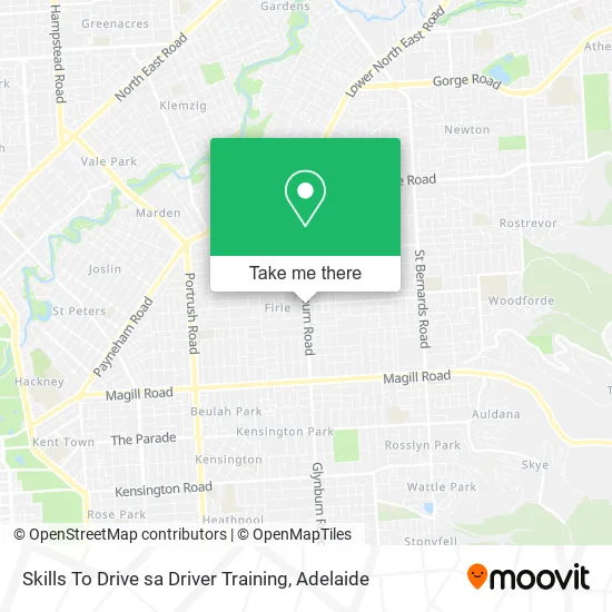 Skills To Drive sa Driver Training map