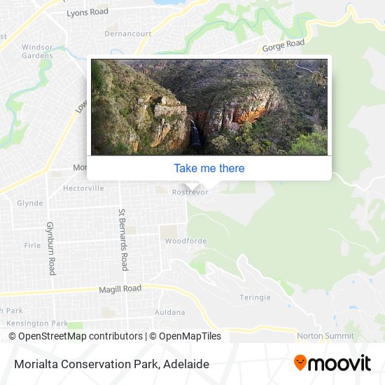 Mapa Morialta Conservation Park