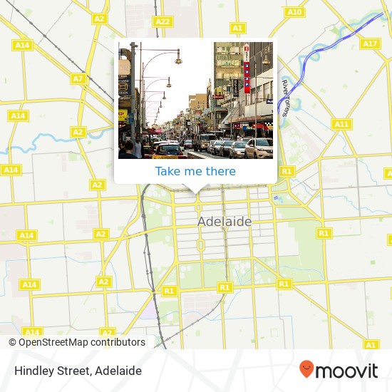 Mapa Hindley Street