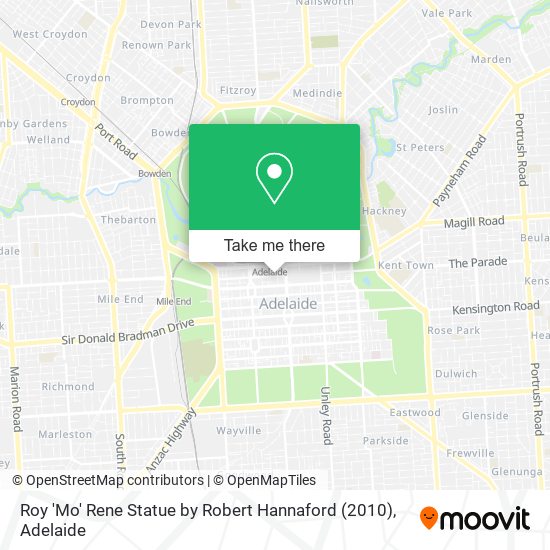 Roy 'Mo' Rene Statue by Robert Hannaford (2010) map