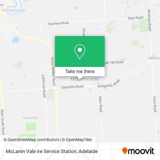 McLaren Vale ire Service Station map