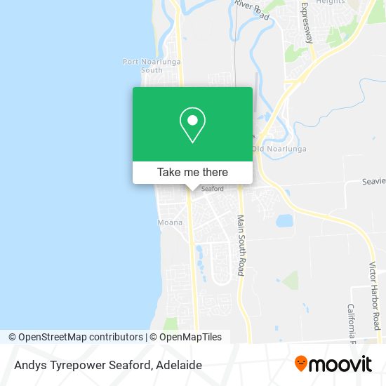 Mapa Andys Tyrepower Seaford