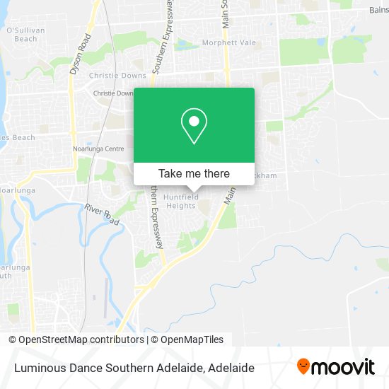 Mapa Luminous Dance Southern Adelaide