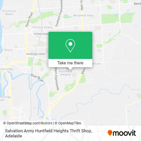 Salvation Army Huntfield Heights Thrift Shop map