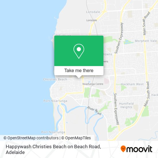 Happywash Christies Beach on Beach Road map