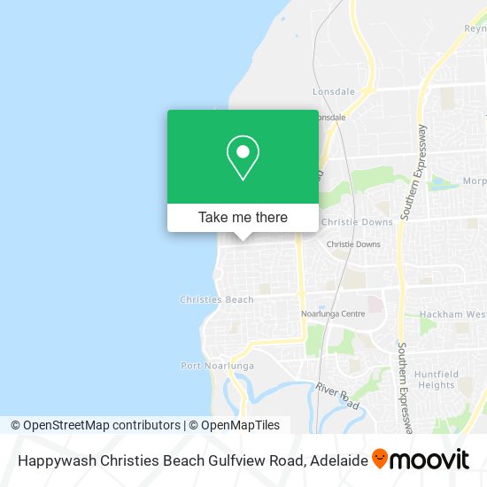 Happywash Christies Beach Gulfview Road map