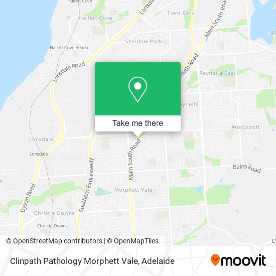 Mapa Clinpath Pathology Morphett Vale