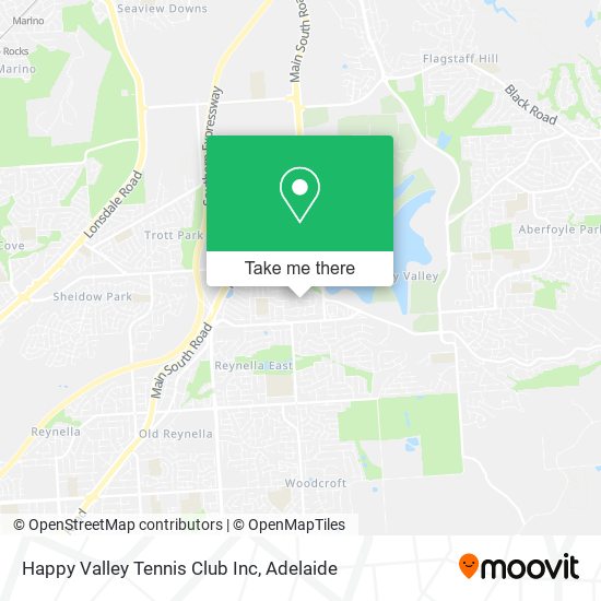 Mapa Happy Valley Tennis Club Inc