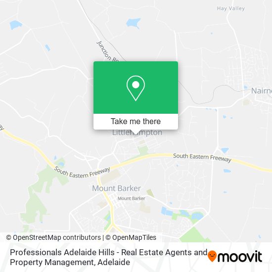 Professionals Adelaide Hills - Real Estate Agents and Property Management map