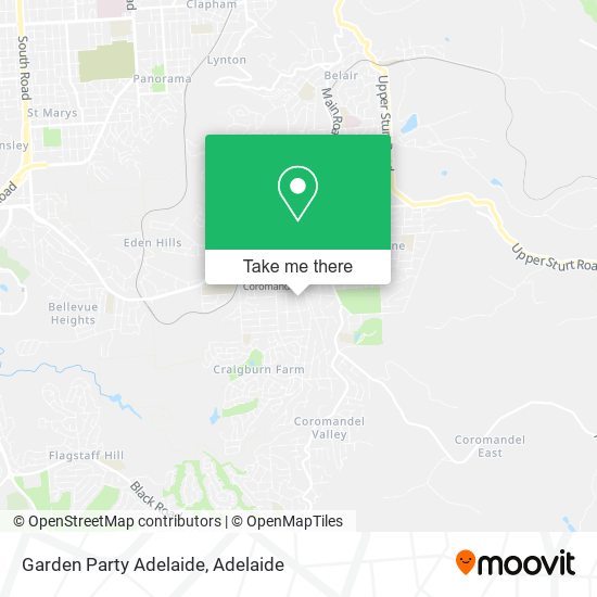 Mapa Garden Party Adelaide