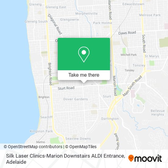 Mapa Silk Laser Clinics-Marion Downstairs ALDI Entrance