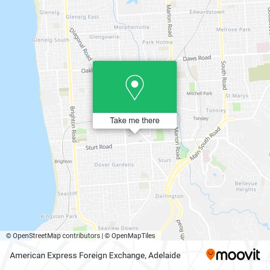 Mapa American Express Foreign Exchange