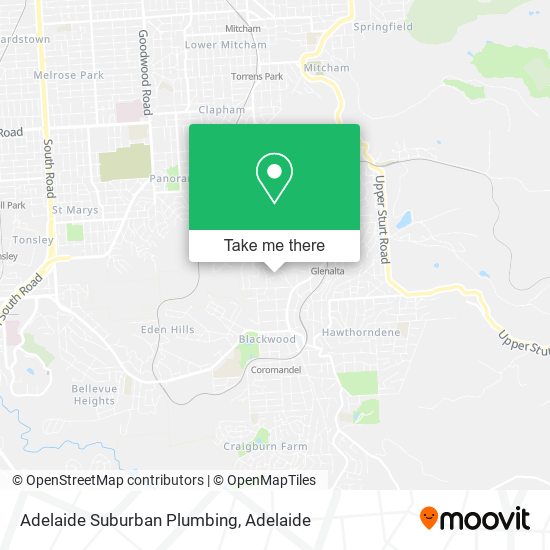 Mapa Adelaide Suburban Plumbing