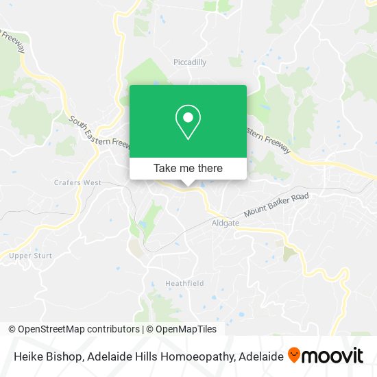 Mapa Heike Bishop, Adelaide Hills Homoeopathy