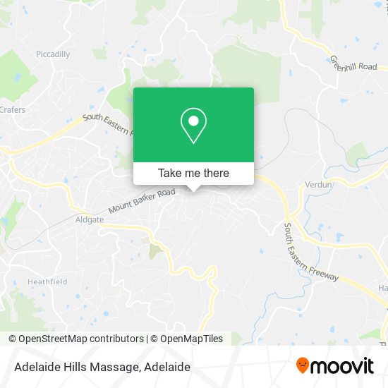 Mapa Adelaide Hills Massage