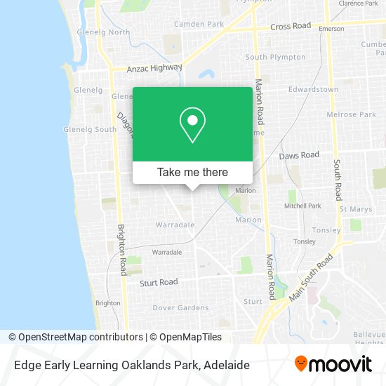 Edge Early Learning Oaklands Park map