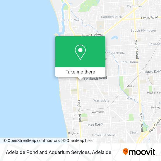Adelaide Pond and Aquarium Services map