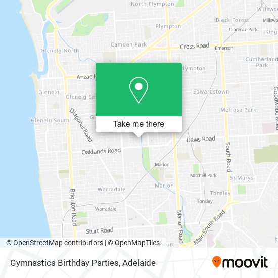 Mapa Gymnastics Birthday Parties