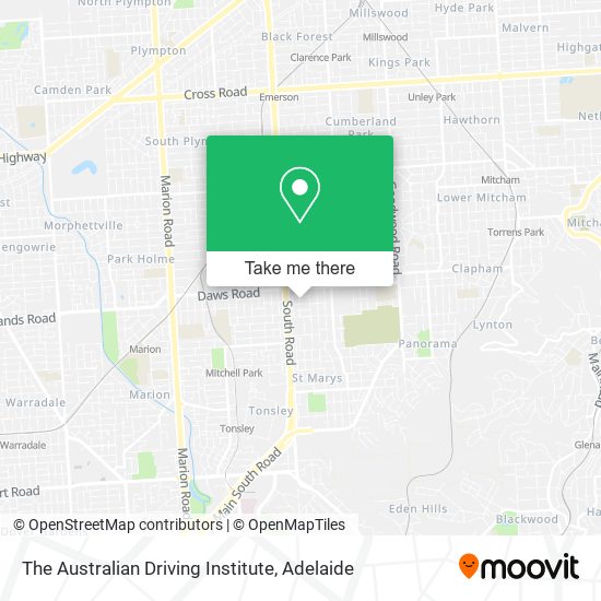 The Australian Driving Institute map