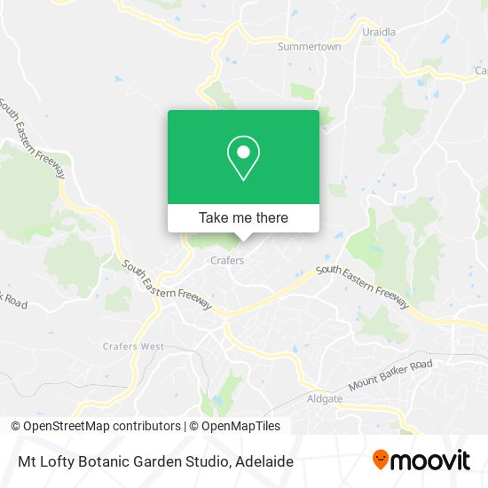Mt Lofty Botanic Garden Studio map