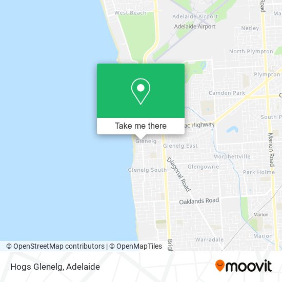 Mapa Hogs Glenelg