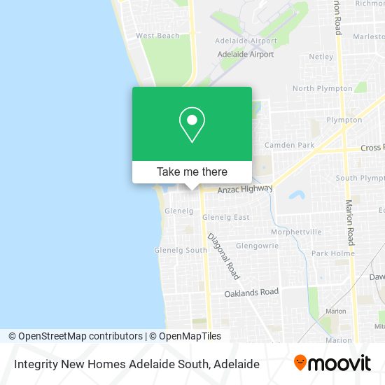 Integrity New Homes Adelaide South map