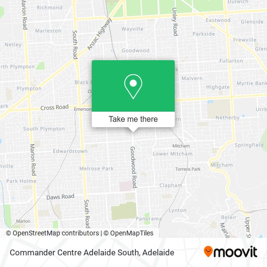 Commander Centre Adelaide South map