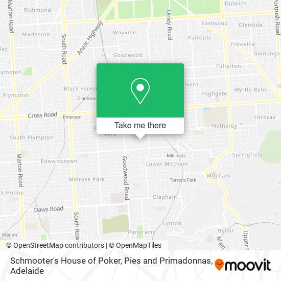 Schmooter's House of Poker, Pies and Primadonnas map