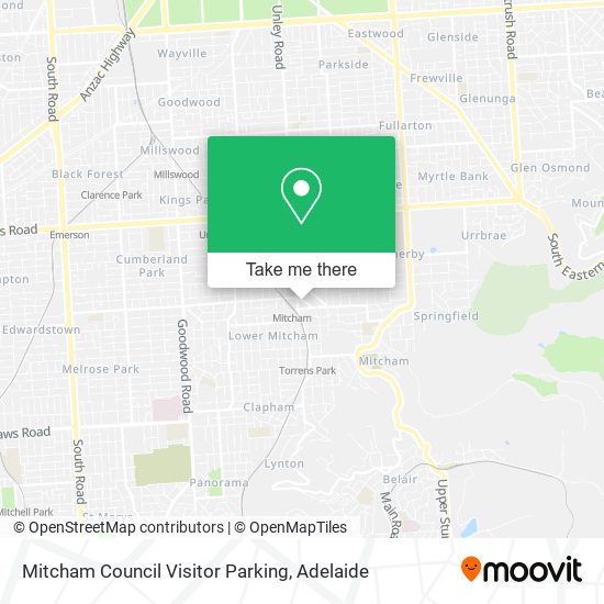 Mitcham Council Visitor Parking map