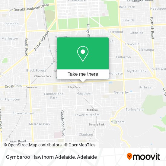 Gymbaroo Hawthorn Adelaide map