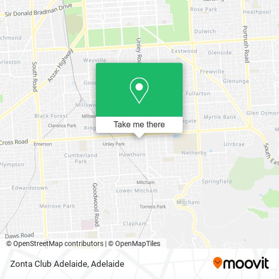 Mapa Zonta Club Adelaide