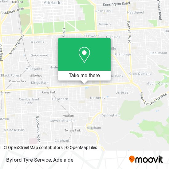 Byford Tyre Service map