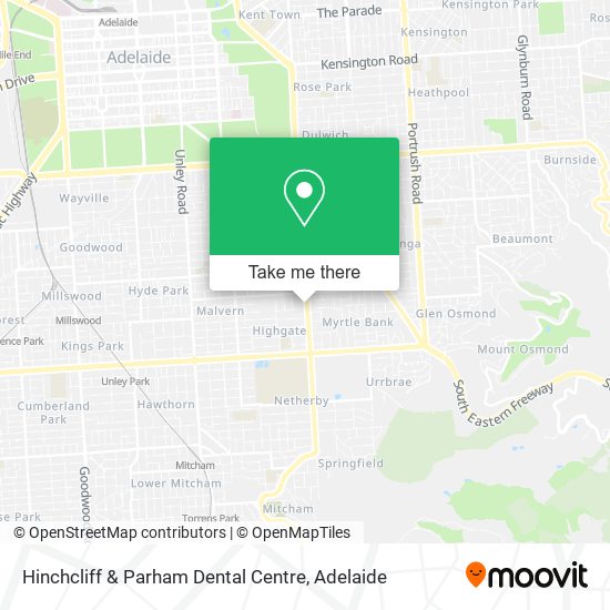 Mapa Hinchcliff & Parham Dental Centre