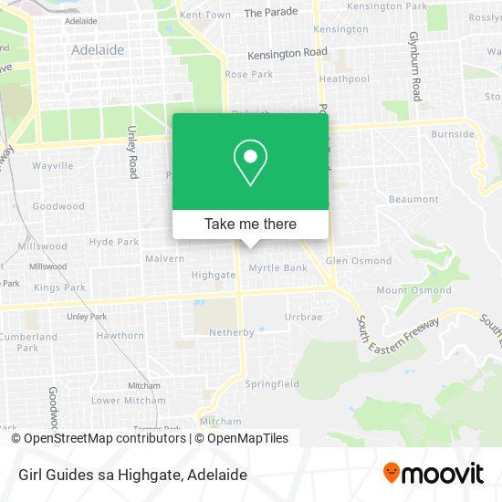 Girl Guides sa Highgate map