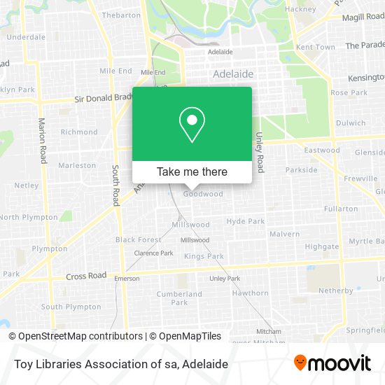 Toy Libraries Association of sa map