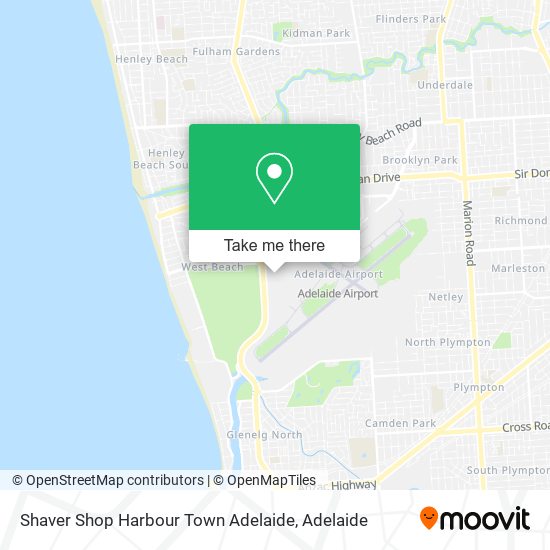 Mapa Shaver Shop Harbour Town Adelaide