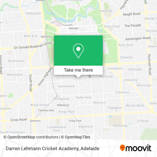 Darren Lehmann Cricket Academy map