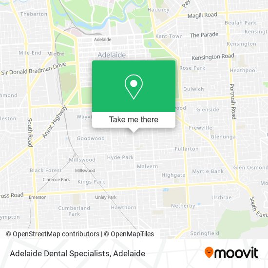 Adelaide Dental Specialists map
