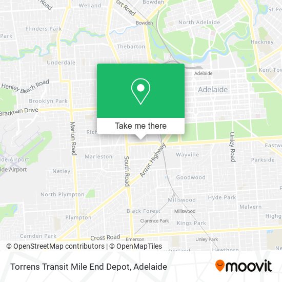 Torrens Transit Mile End Depot map