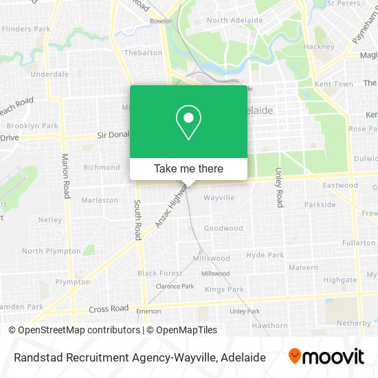 Mapa Randstad Recruitment Agency-Wayville