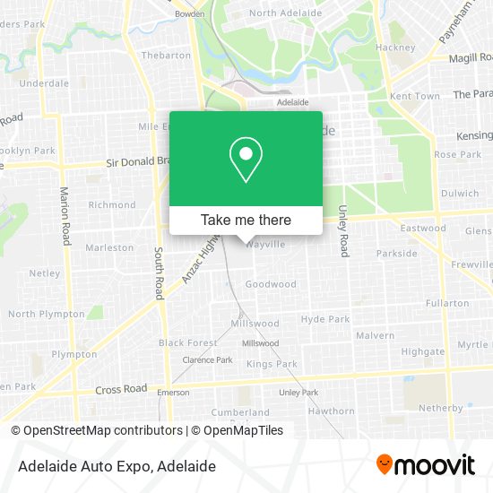 Mapa Adelaide Auto Expo