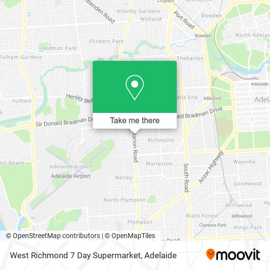 Mapa West Richmond 7 Day Supermarket