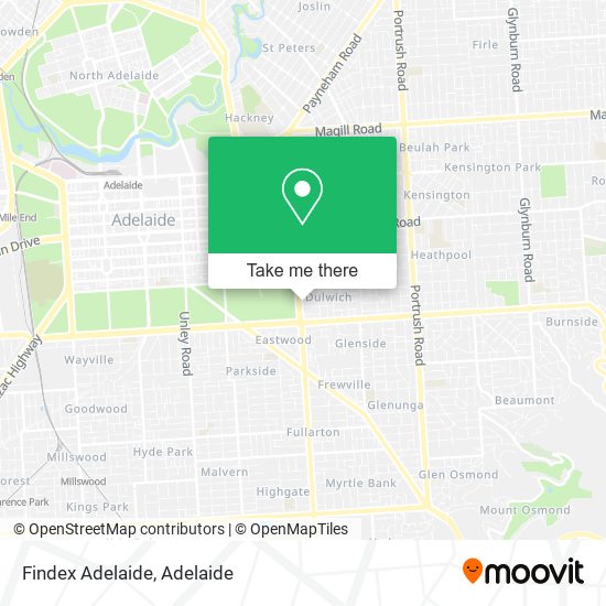 Mapa Findex Adelaide