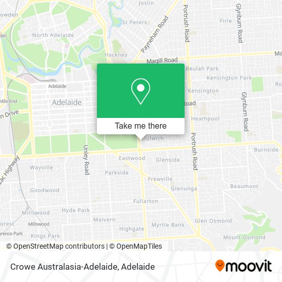 Mapa Crowe Australasia-Adelaide