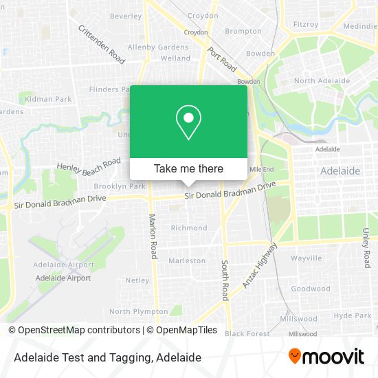 Mapa Adelaide Test and Tagging