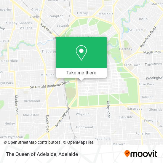 The Queen of Adelaide map