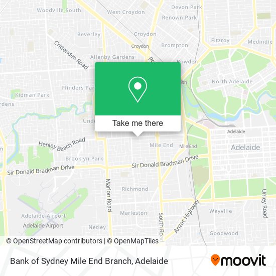 Bank of Sydney Mile End Branch map