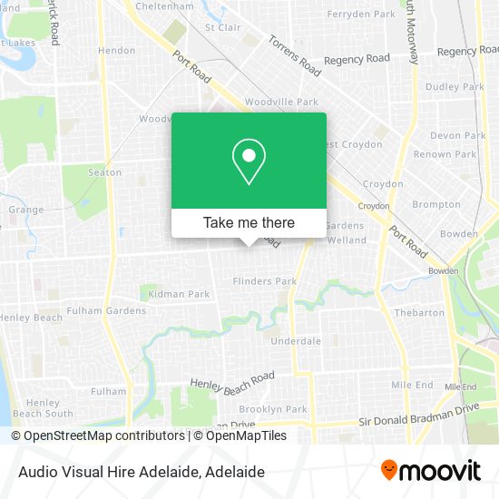 Audio Visual Hire Adelaide map