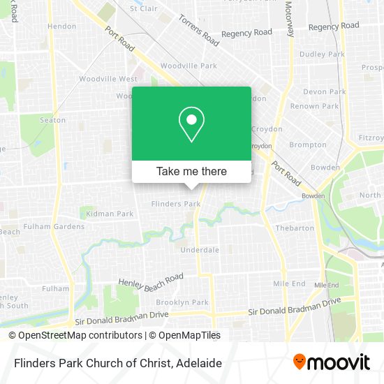 Flinders Park Church of Christ map