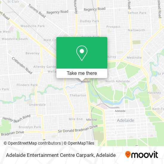 Mapa Adelaide Entertainment Centre Carpark